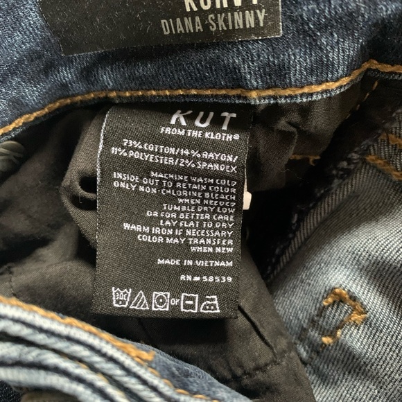 Kut From The Kloth Diana Skinny Women's Size 6 Blue Denim Jeans Style - Picture 6 of 7
